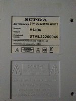 Телевизор Supra stv-lc2225wl не включается. Ремонт