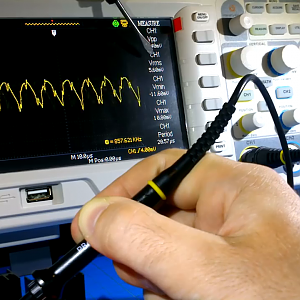 Как я измеряю пульсации блока питания, при помощи осциллографа