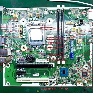 HP PRODESK MOTHERBORD VOLTAGE MEASUREMENT POINT