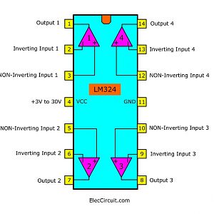 LM 324 IC PIN CONFIGURATION